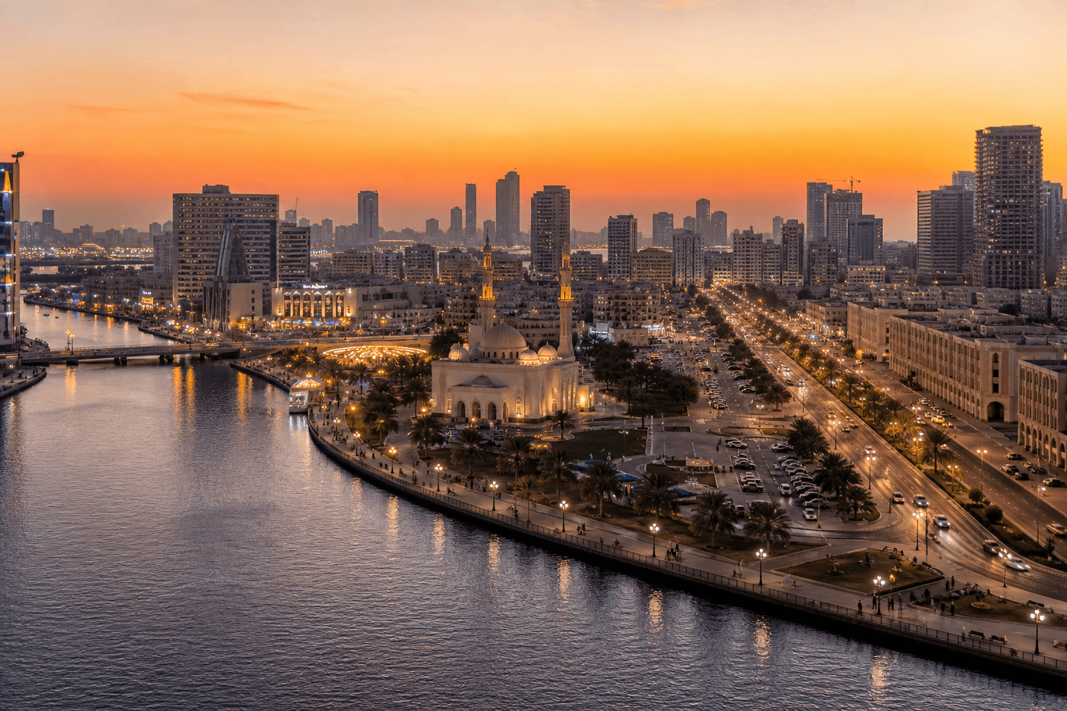 Sharjah city roads and waterfront — motor insurance for Sharjah drivers